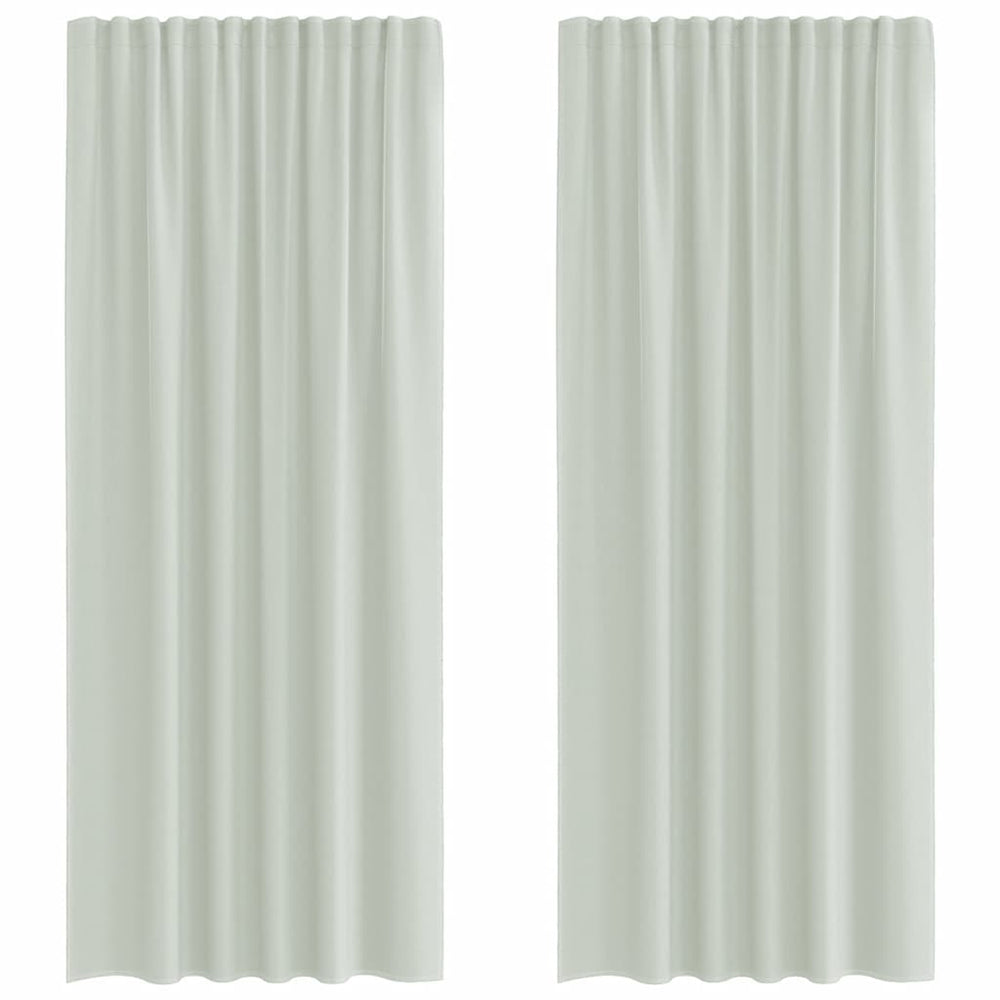 Vidaxl gordijnen voile met roedezakken 2 st lichtgrijs