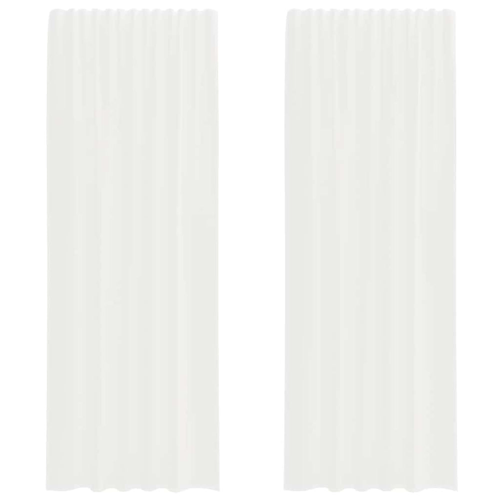Vidaxl gordijnen voile met roedezakken 2 st wit