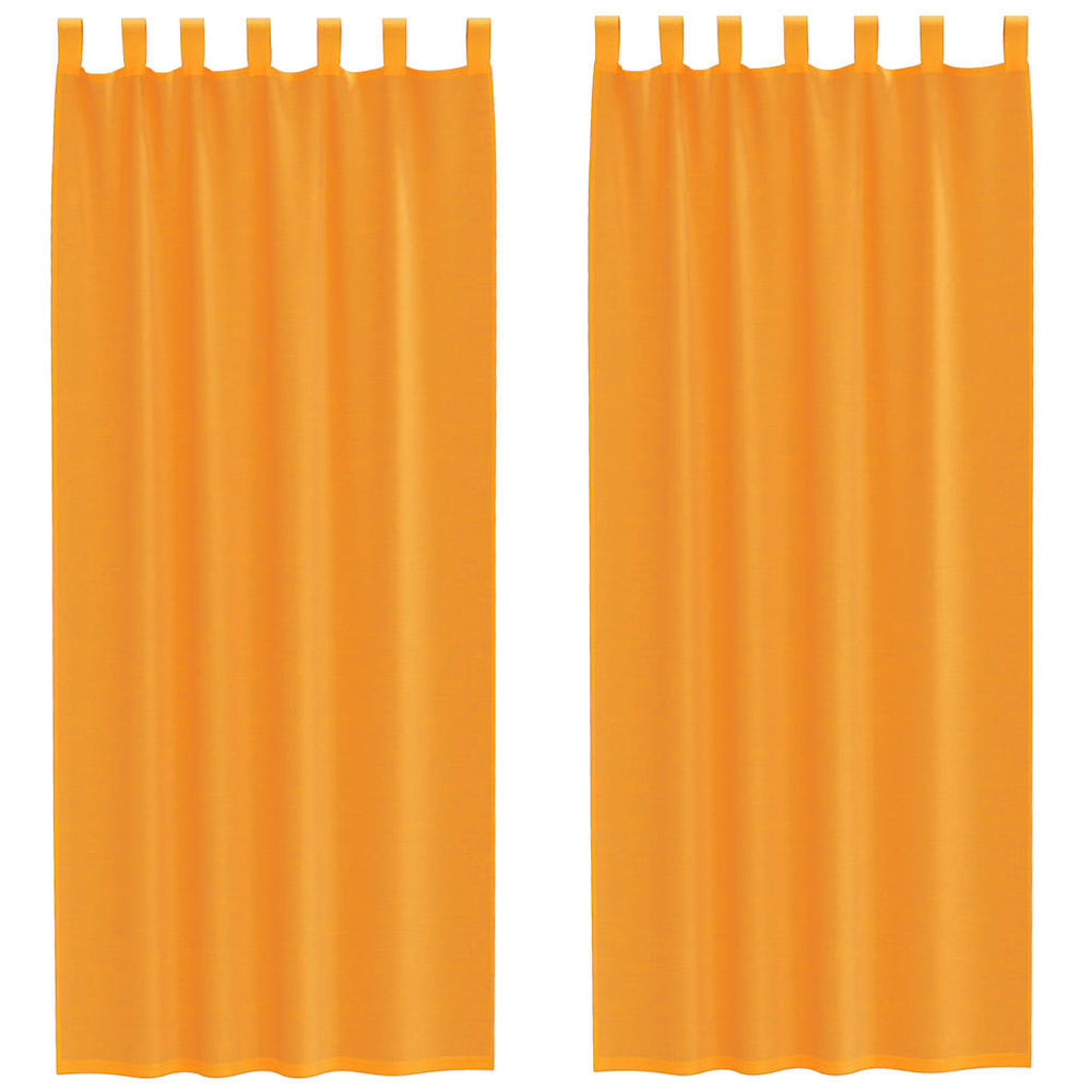Vidaxl gordijnen voile met lussen 2 st 140x260 cm oranje