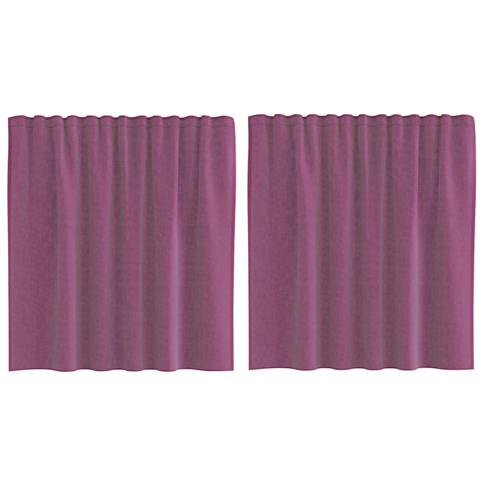 Vidaxl gordijnen met lussen 2 st paars 140x140 cm