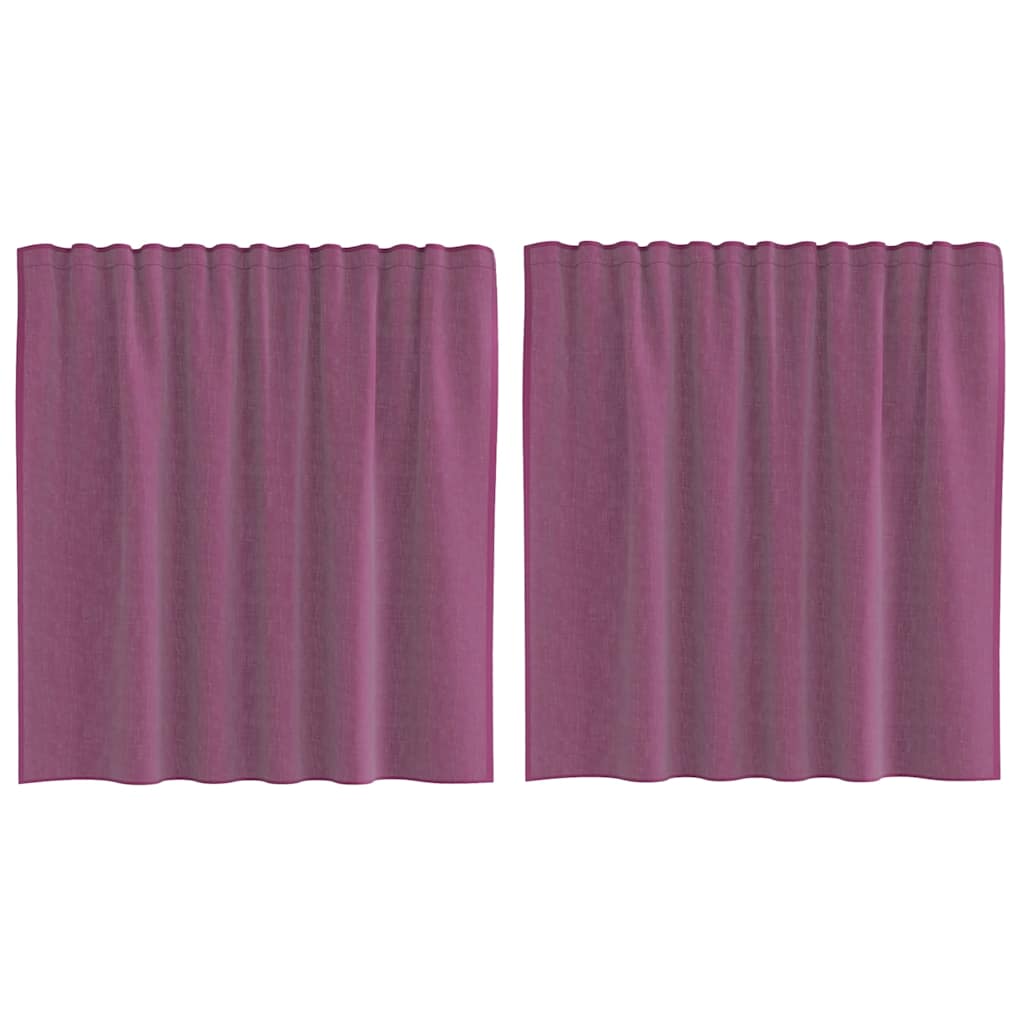 Vidaxl gordijnen met lussen 2 st paars 140x140 cm