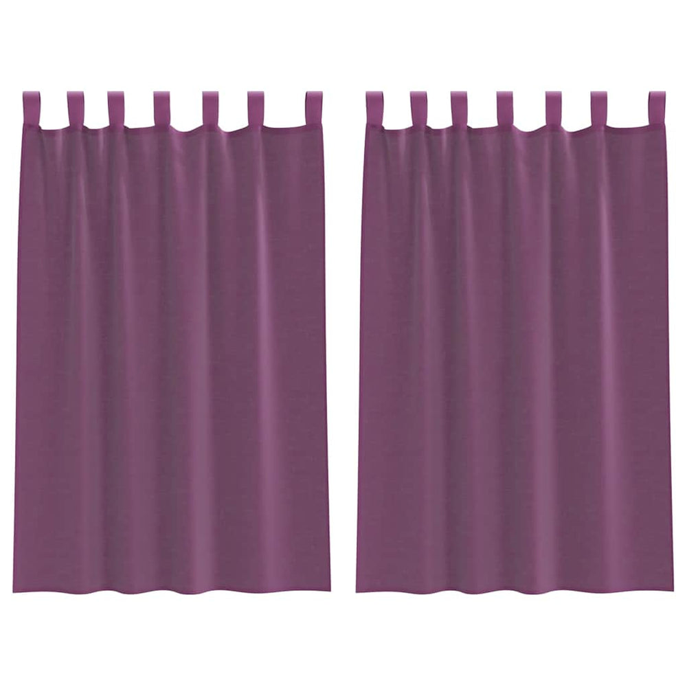 Vidaxl gordijnen met lussen 2 st 140x175 cm paars