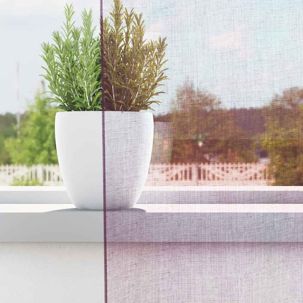 Vidaxl gordijnen voile met lussen 2 st 140x225 cm paars