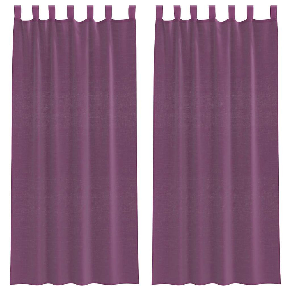 Vidaxl gordijnen met lussen 2 st 140x245 cm paars