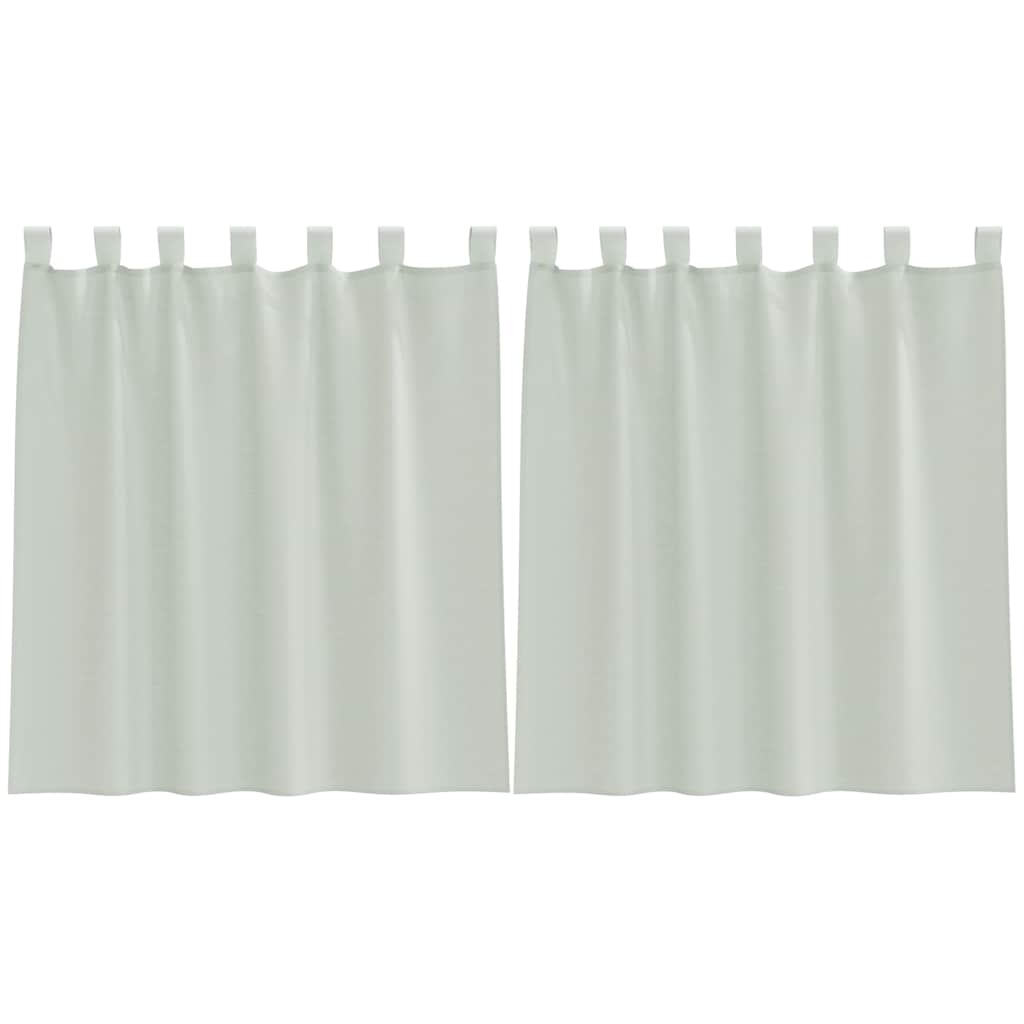 Vidaxl gordijnen voile met lussen 2 st 140x140 cm lichtgrijs