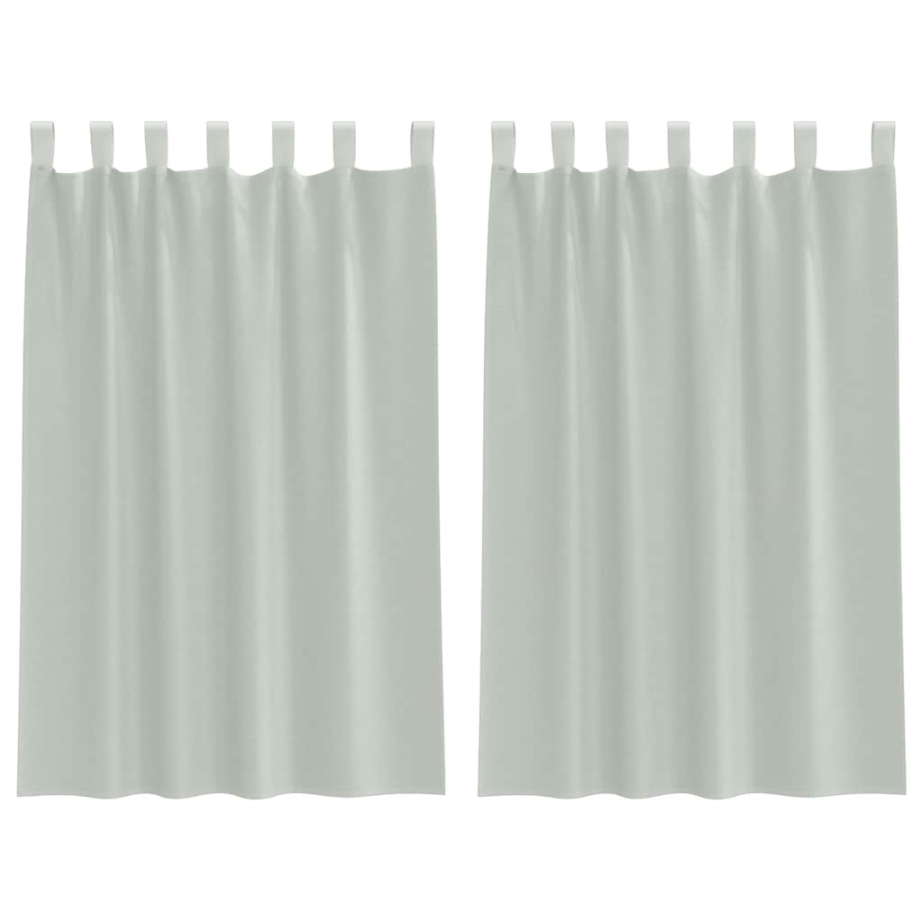 Vidaxl gordijnen voile met lussen 2 st 140x175 cm lichtgrijs