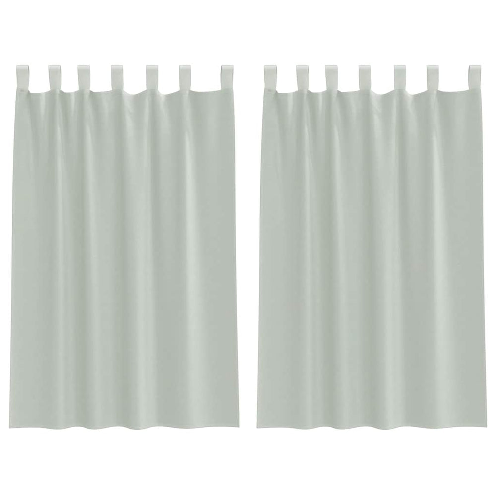Vidaxl gordijnen voile met lussen 2 st 140x175 cm lichtgrijs