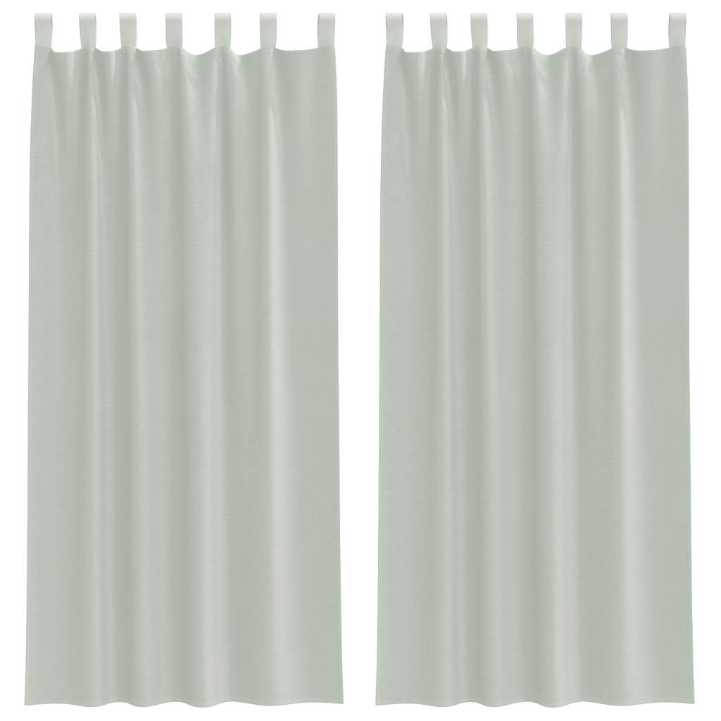 Vidaxl gordijnen voile met lussen 2 st 140x225 cm lichtgrijs
