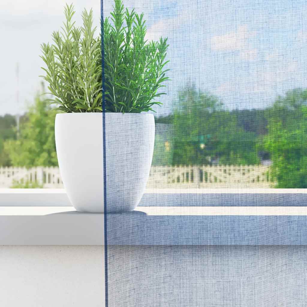 Vidaxl gordijnen voile met lussen 2 st 140x175 cm koningsblauw