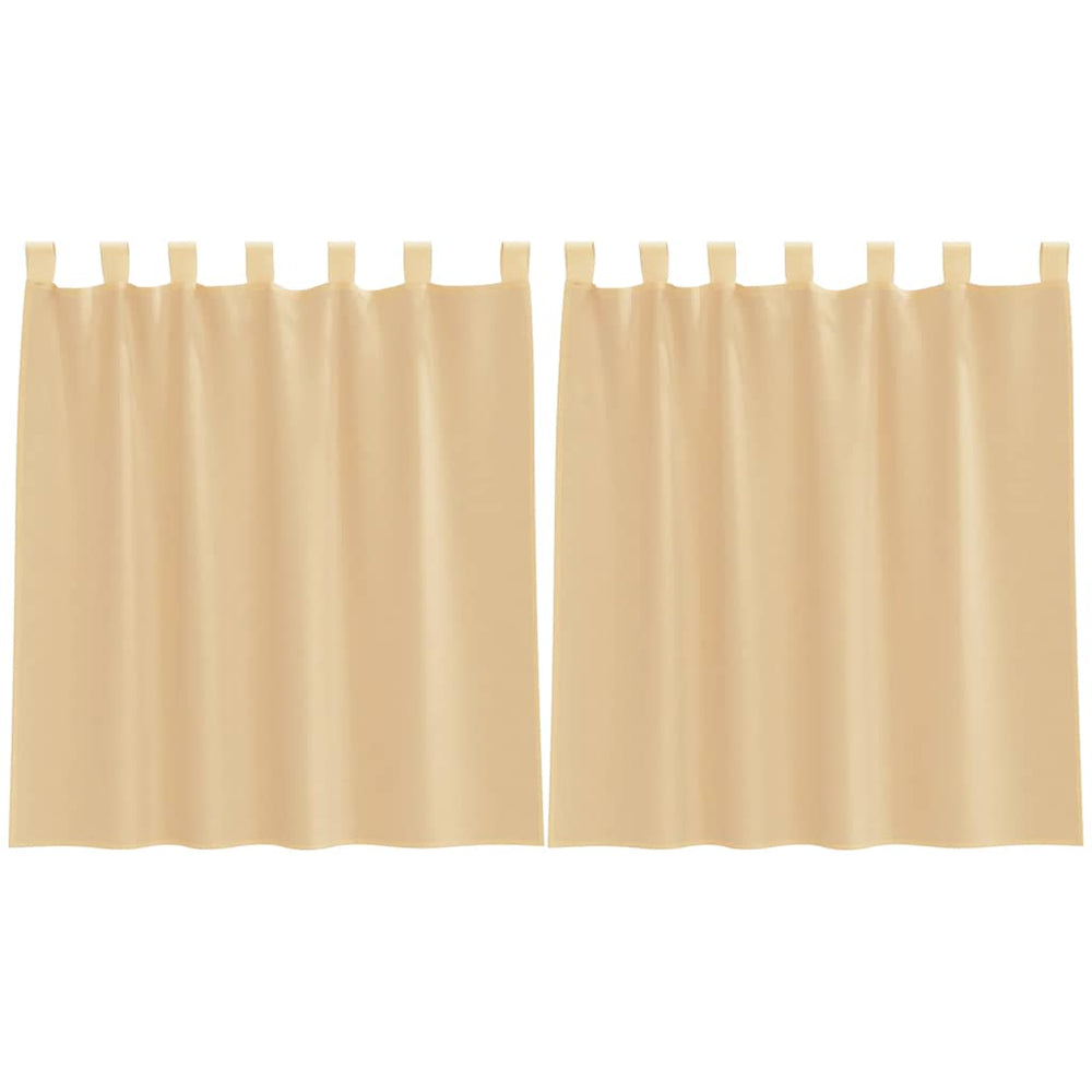 Vidaxl gordijnen met lussen 2 st 140x140 cm zand
