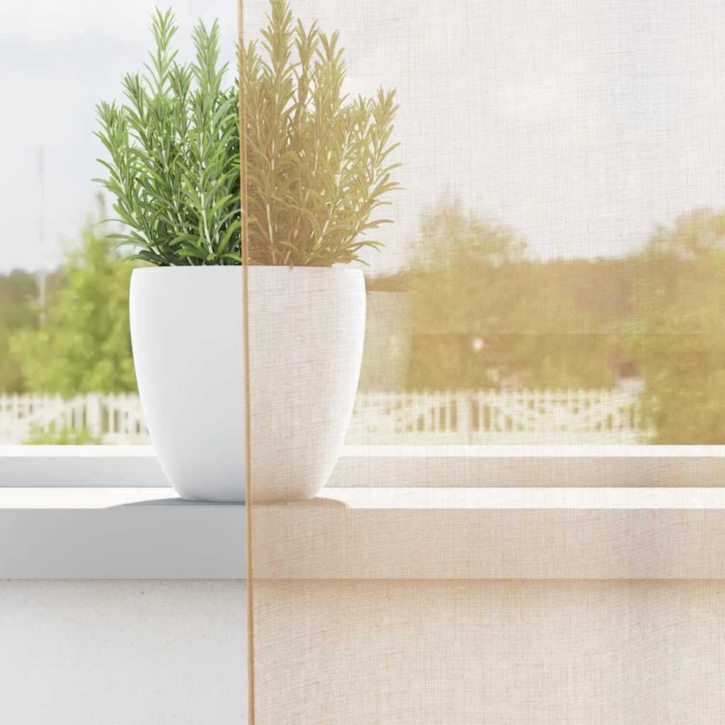 Vidaxl gordijnen met lussen 2 st 140x140 cm zand