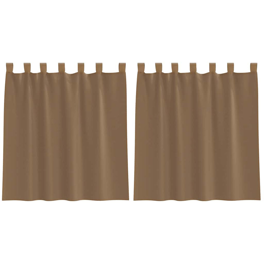 Vidaxl gordijnen voile met lussen 2 st 140x140 cm lichtbruin