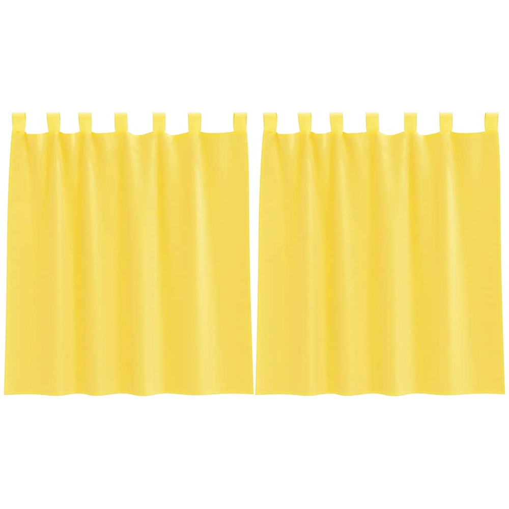 Vidaxl gordijnen voile met lussen 2 st 140x140 cm geel