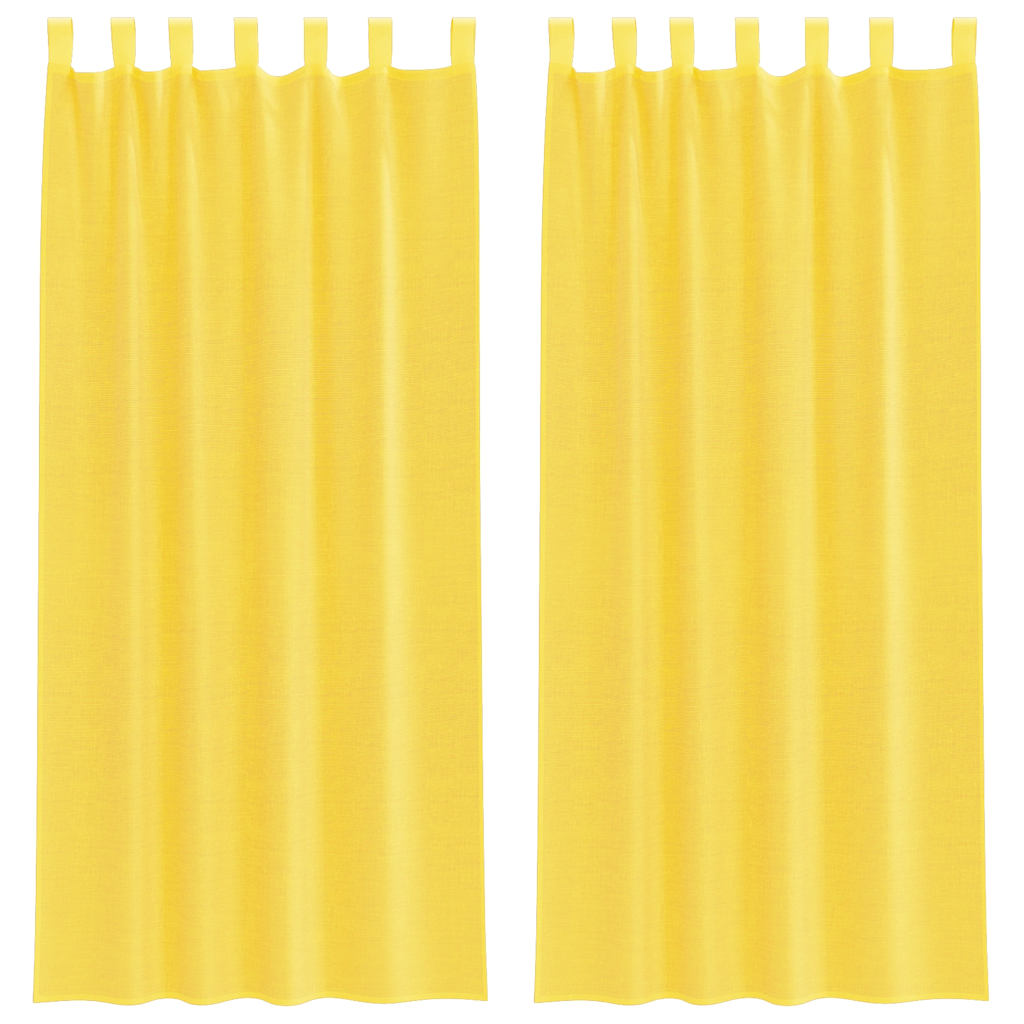 Vidaxl gordijnen met lussen 2 st 140x245 cm geel