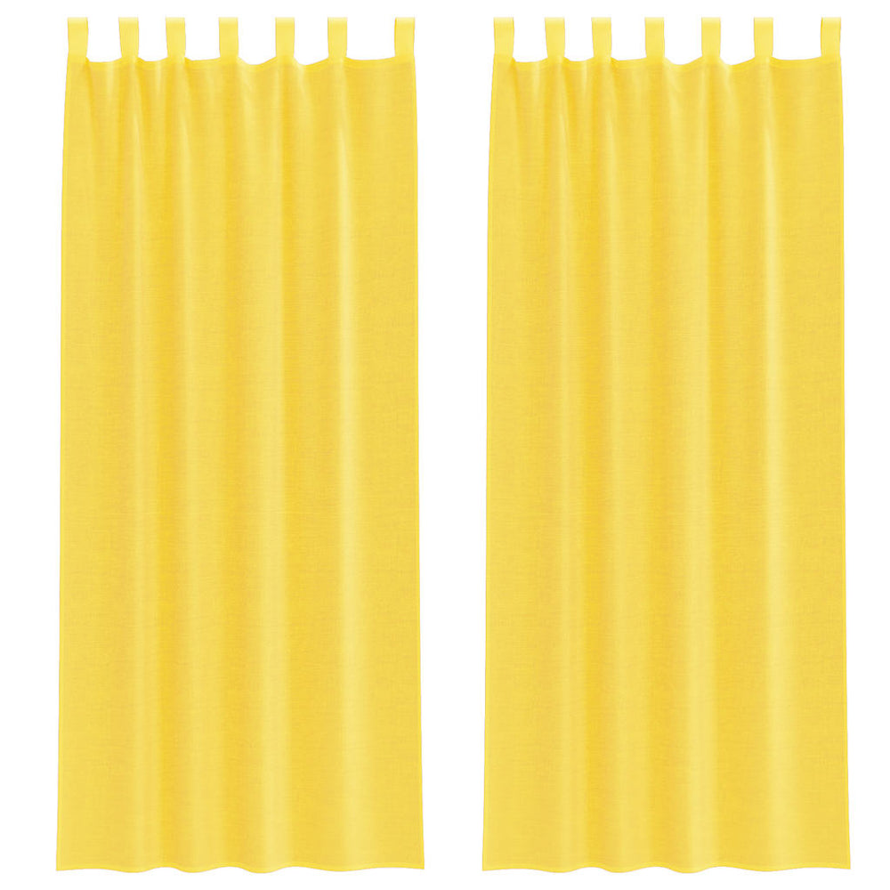 Vidaxl gordijnen met lussen 2 st 140x260 cm geel