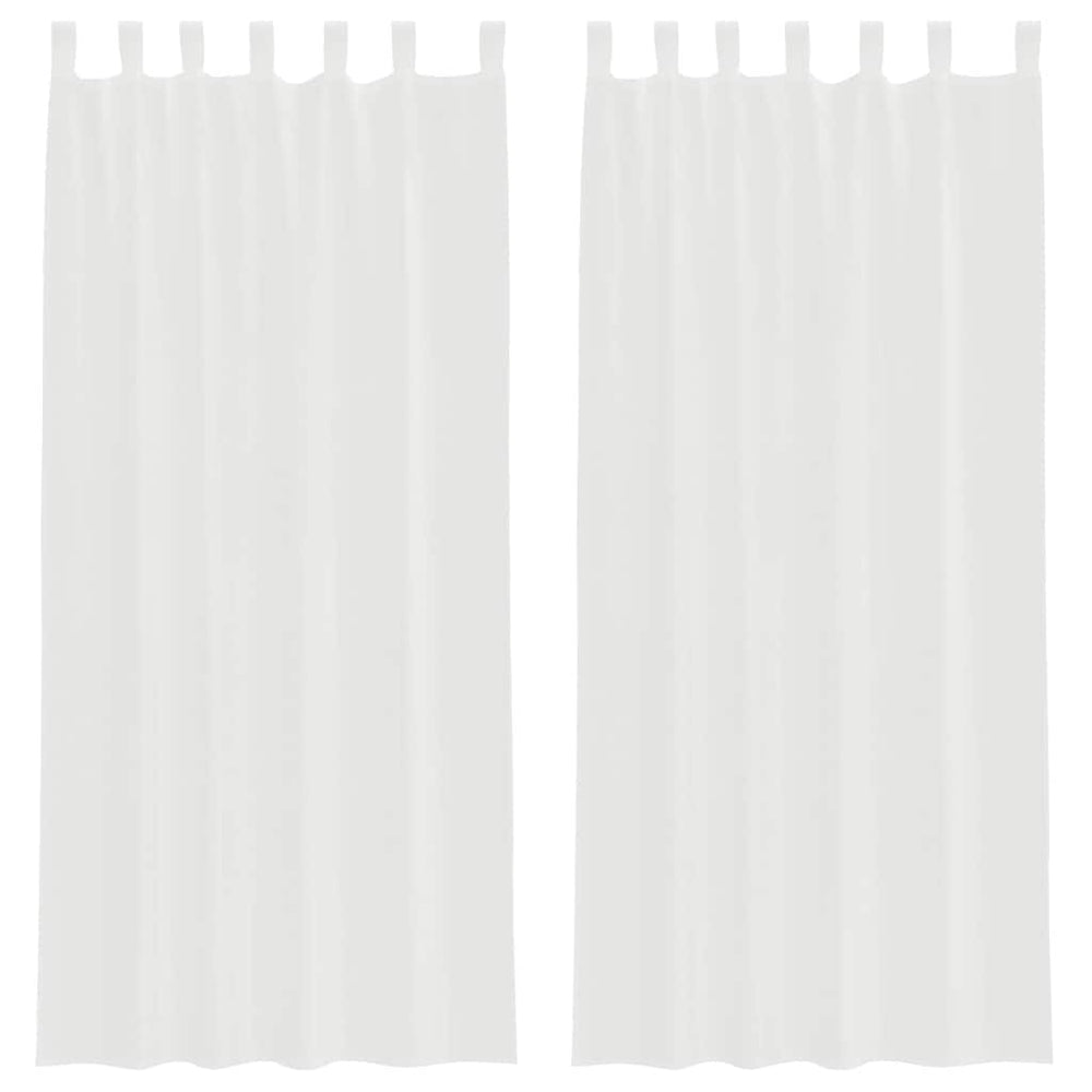 Vidaxl voile gordijnen met lussen 2 st 140x225 cm wit