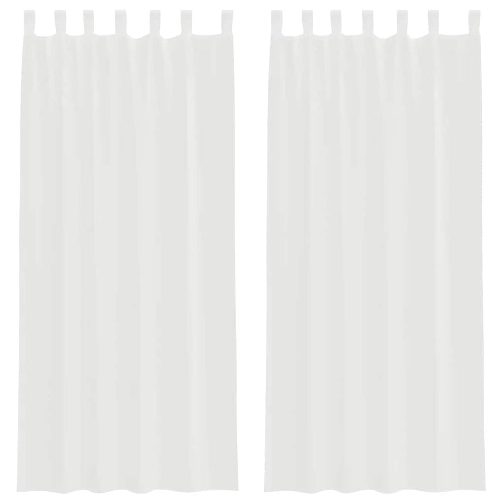 Vidaxl gordijnen met lussen 2 st 140x245 cm wit