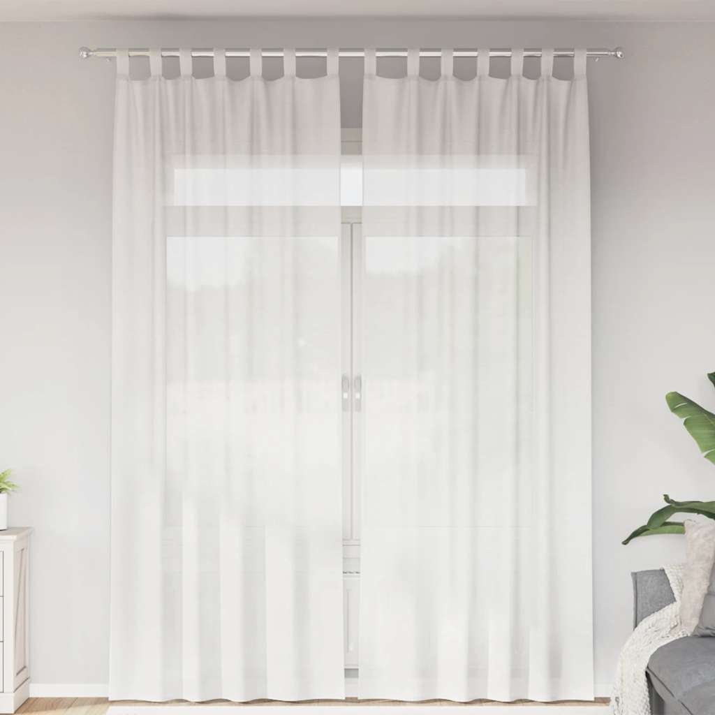 Vidaxl gordijnen met lussen 2 st 140x260 cm wit