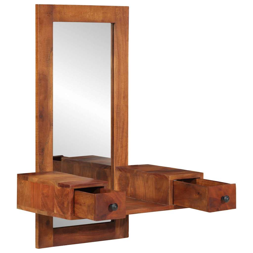 Vidaxl wandspiegel met laden 60x33x90 cm massief acaciahout