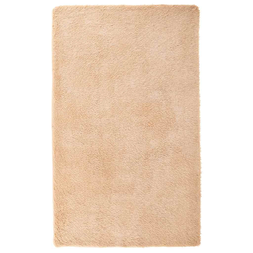 Vidaxl hoogpolig vloerkleed navarra 80x150 cm polyester beige