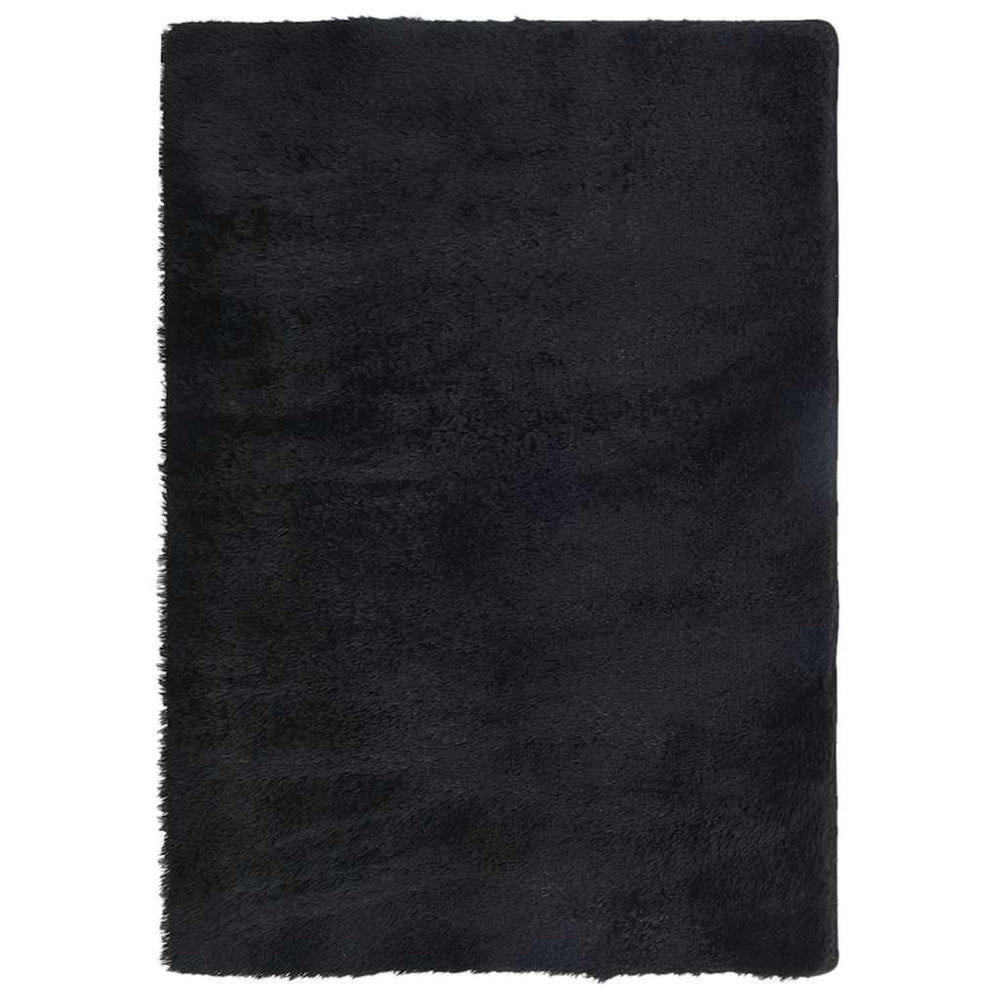 Vidaxl hoogpolig vloerkleed navarra 120x170 cm polyester zwart