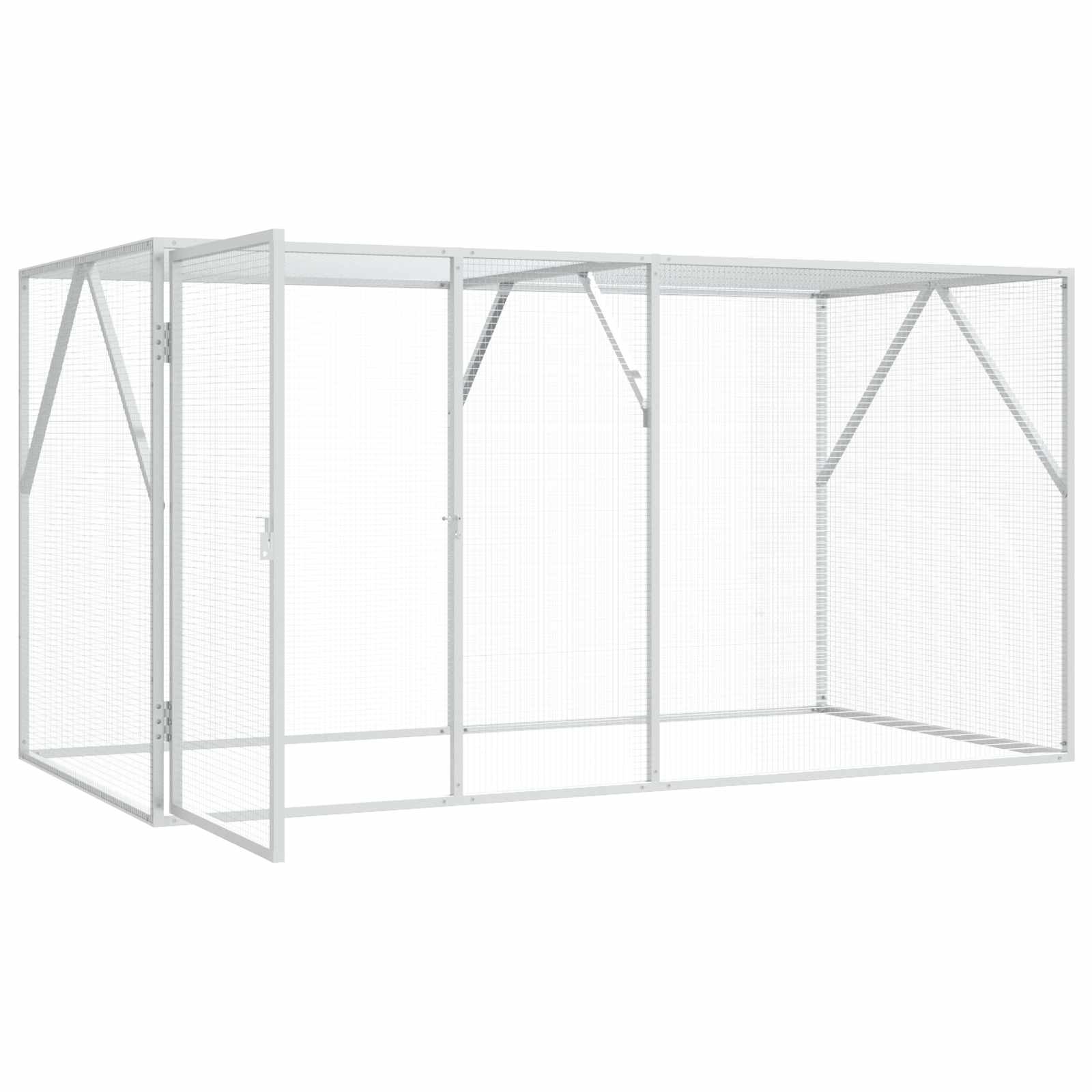Vidaxl vogelkooi antraciet 208 x 102 x 108 cm gegalvaniseerd staal