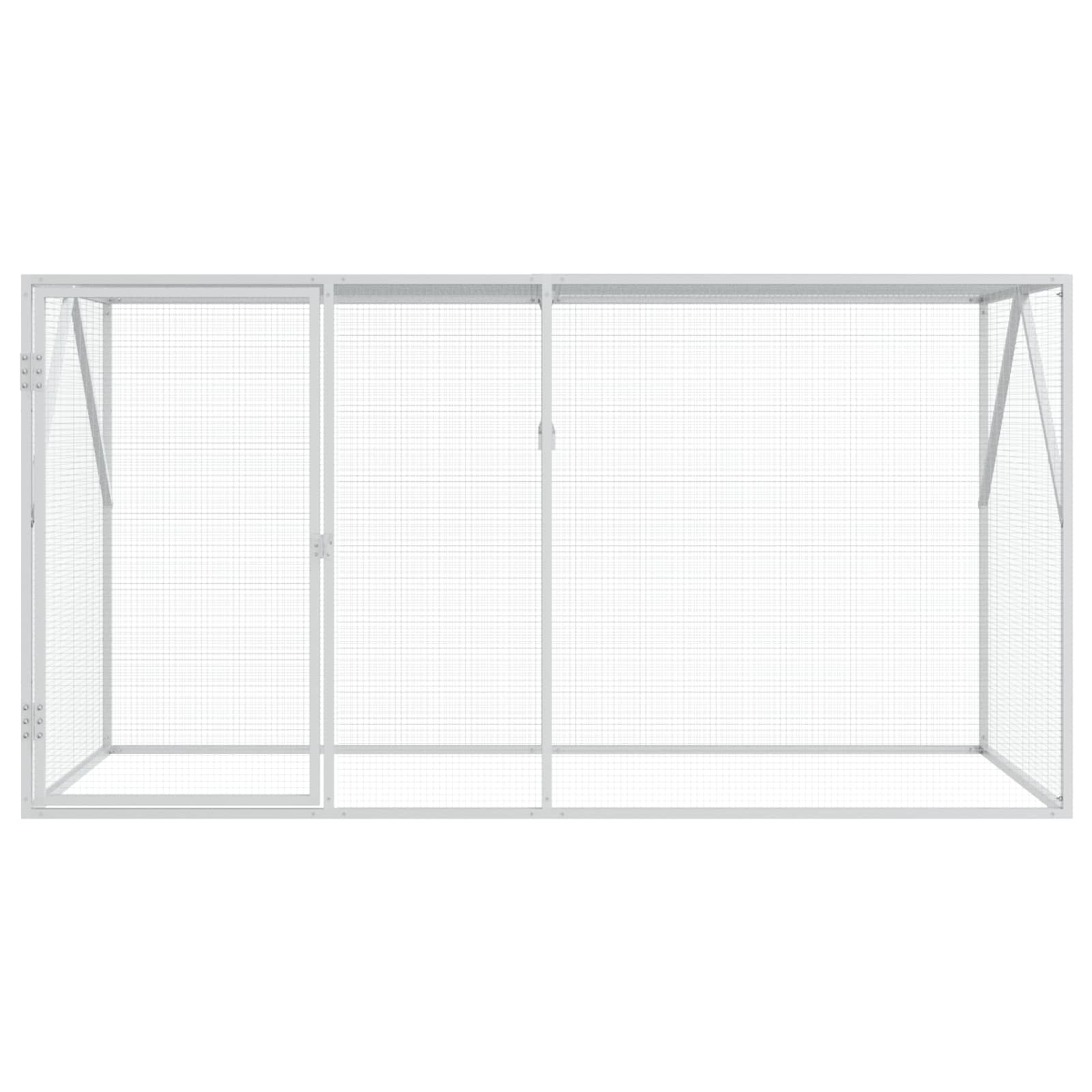 Vidaxl vogelkooi antraciet 208 x 102 x 108 cm gegalvaniseerd staal