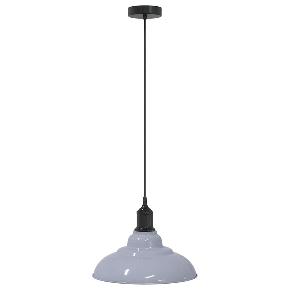 Vidaxl hanglamp in hoogte verstelbaar e27 ø31 cm metaal glanzend grijs
