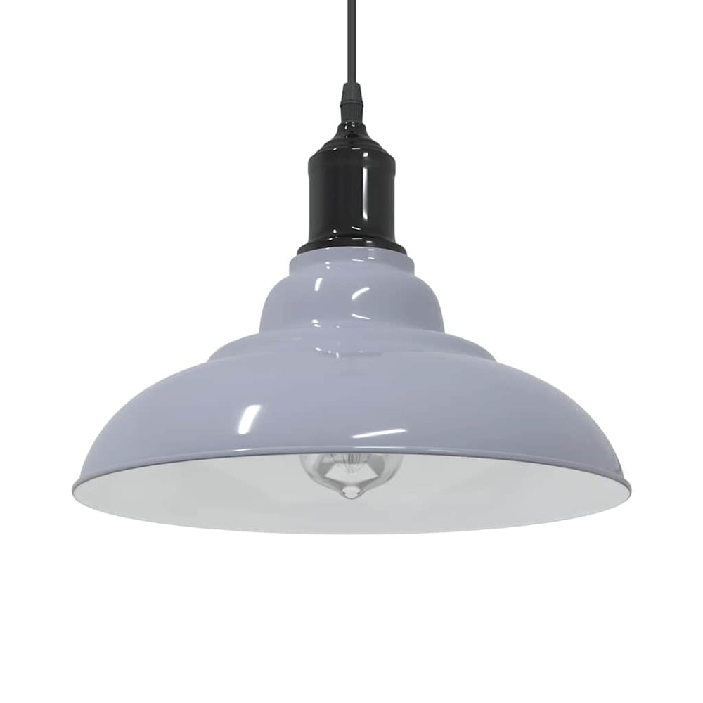 Vidaxl hanglamp in hoogte verstelbaar e27 ø31 cm metaal glanzend grijs