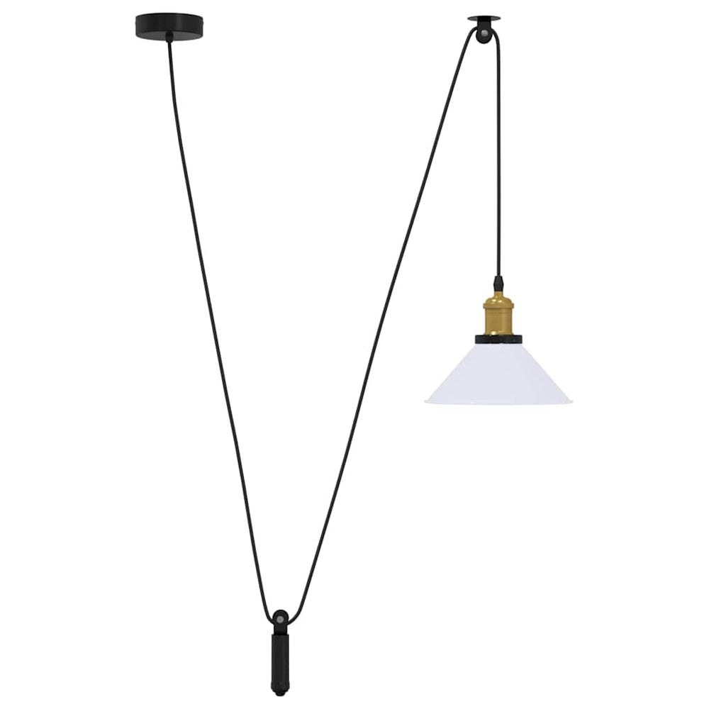 Vidaxl hanglamp in hoogte verstelbaar e27 ø22 cm metaal glanzend wit