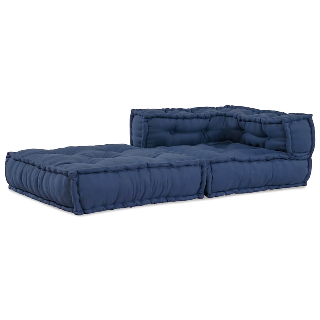 Vidaxl modulair hoekbank indigo 70 x 70 x 56 cm stof