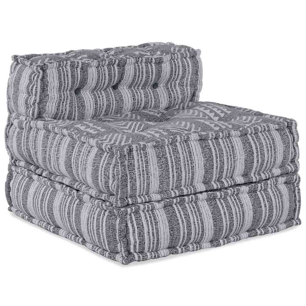 Vidaxl modulair bank grijze print 70 x 70 x 56 cm stof
