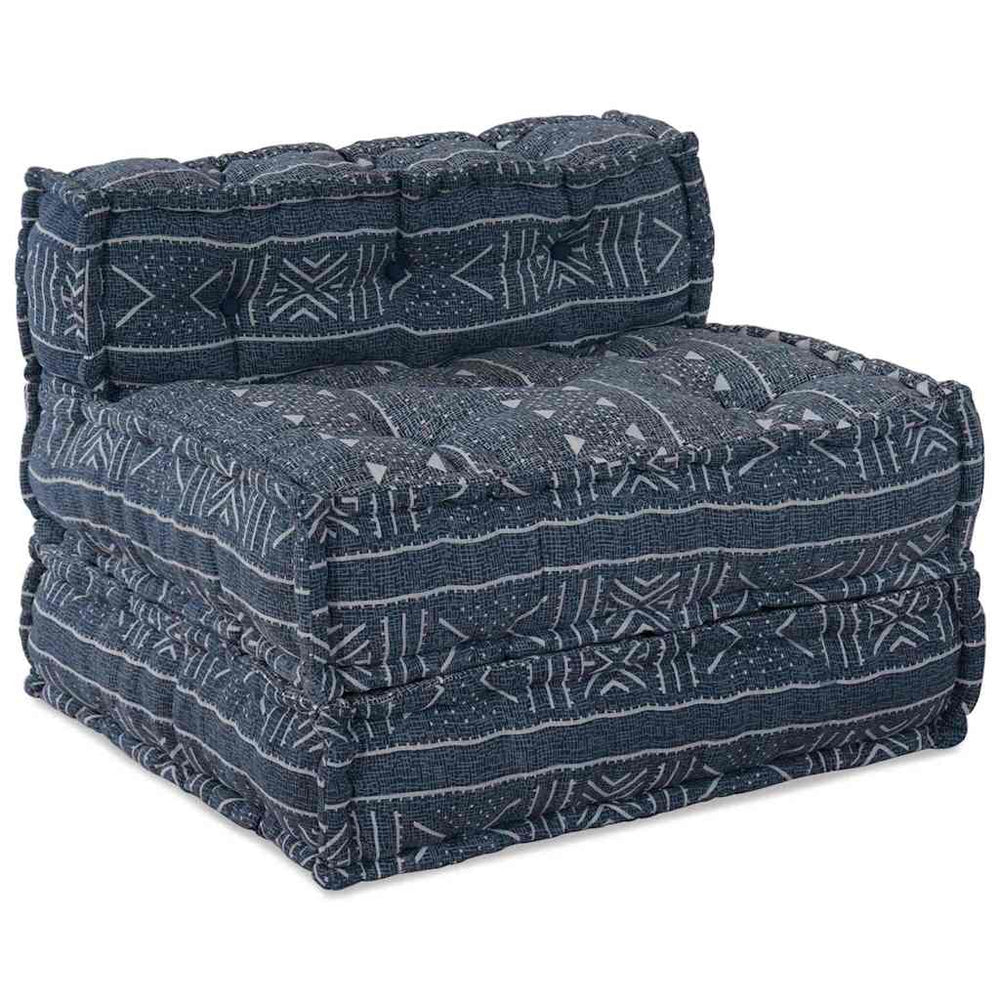 Vidaxl modulair bank indigo print 70 x 70 x 56 cm stof