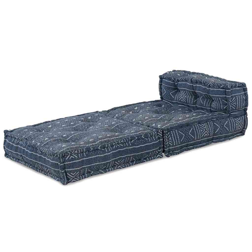 Vidaxl modulair bank indigo print 70 x 70 x 56 cm stof