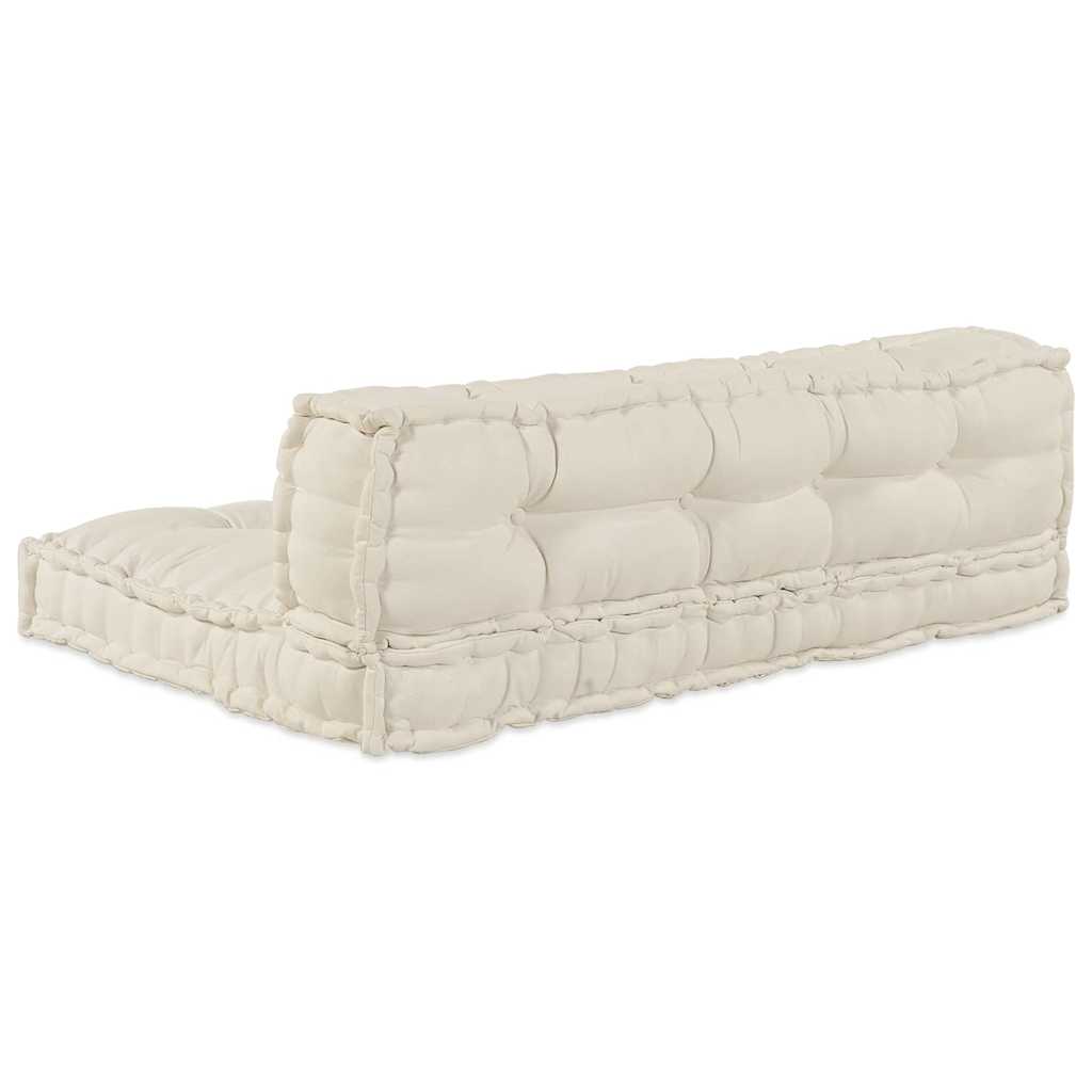 Vidaxl modulair bank 2 pcs crème 120 x 80 x 38 cm stof