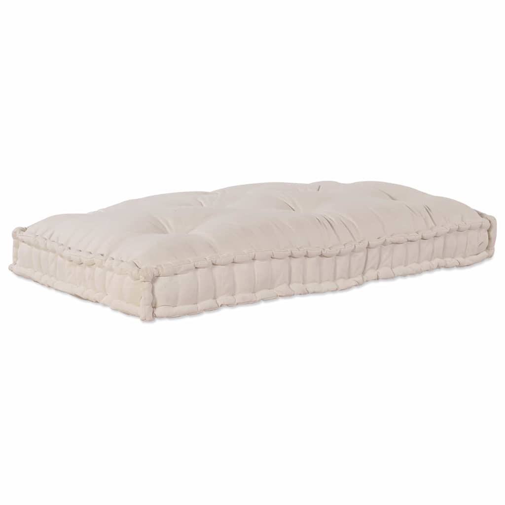 Vidaxl modulair bank crème 120 x 80 x 12 cm stof