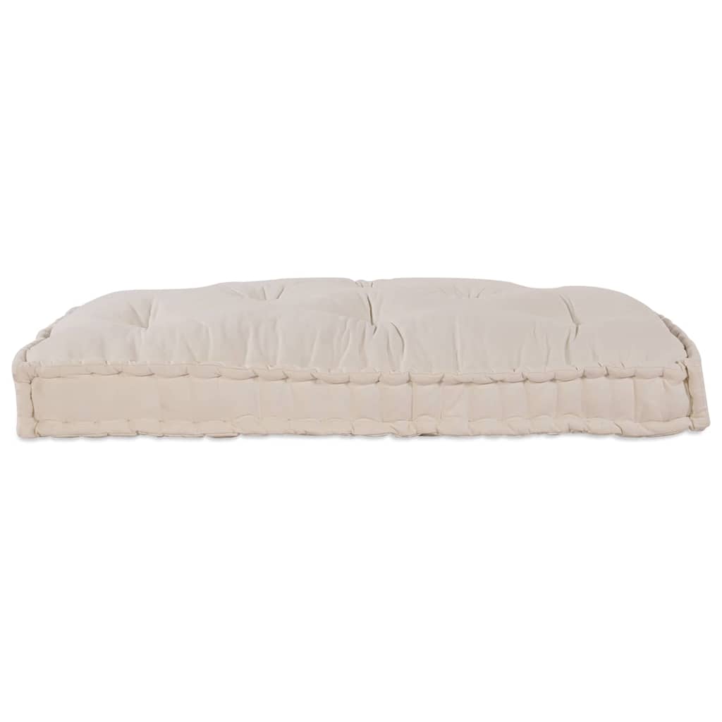 Vidaxl modulair bank crème 120 x 80 x 12 cm stof