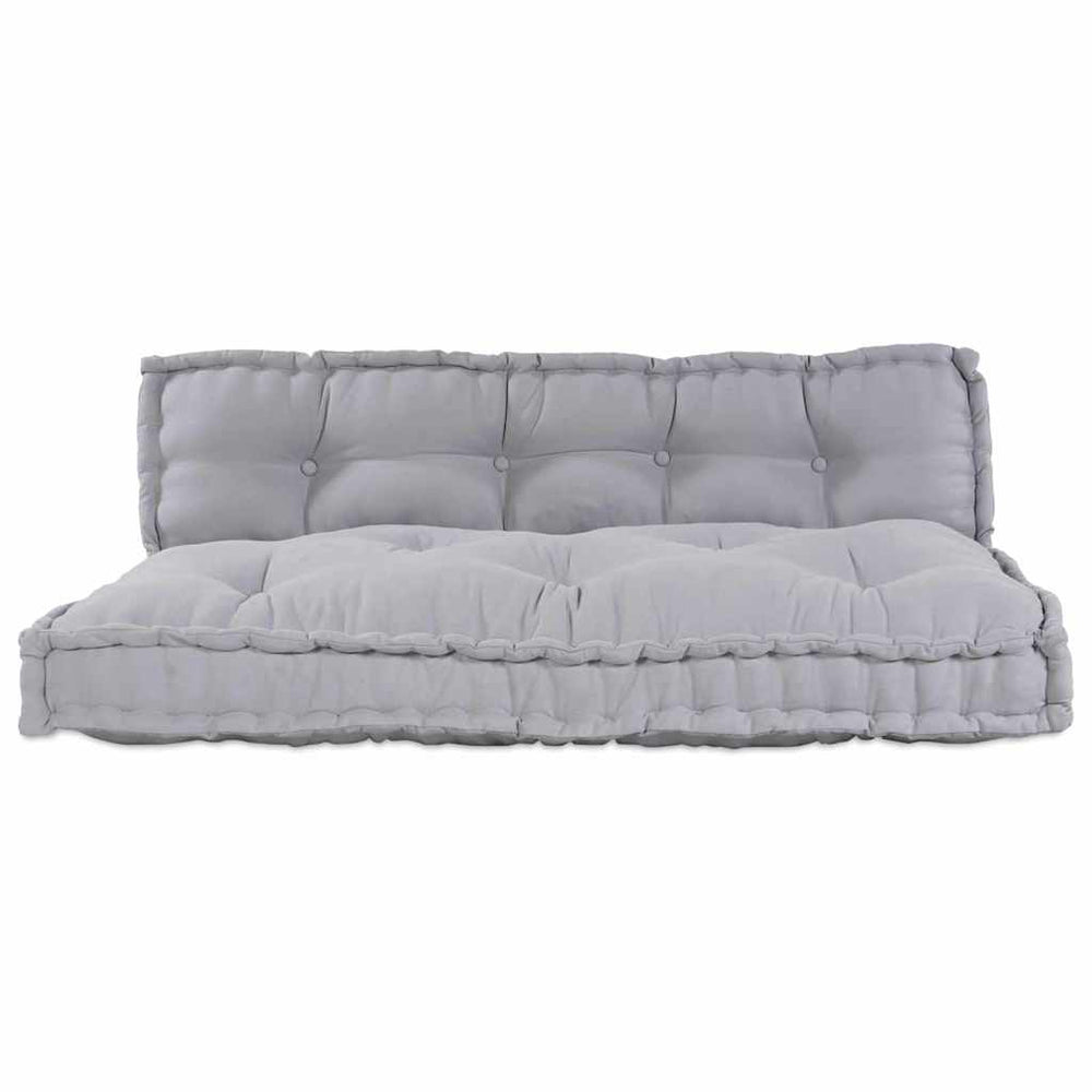 Vidaxl modulair bank 2 pcs grijs 120 x 80 x 38 cm stof