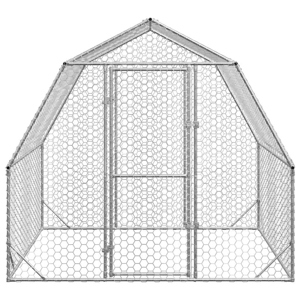 Vidaxl kippenren 2,5x2x2,25m gegalvaniseerd staal