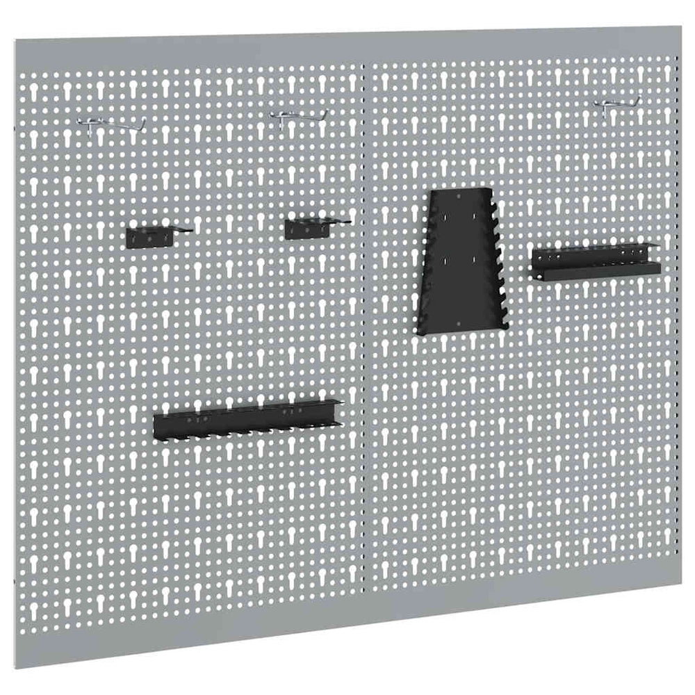 Vidaxl gereedschap wandpaneel 2 pcs grijs 100 x 1 x 80 cm
