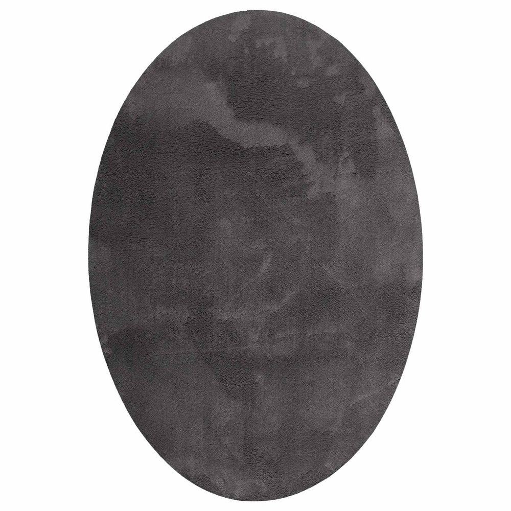 Vidaxl vloerkleden ovaal huarte antraciet 160 x 230 cm 100% polyester