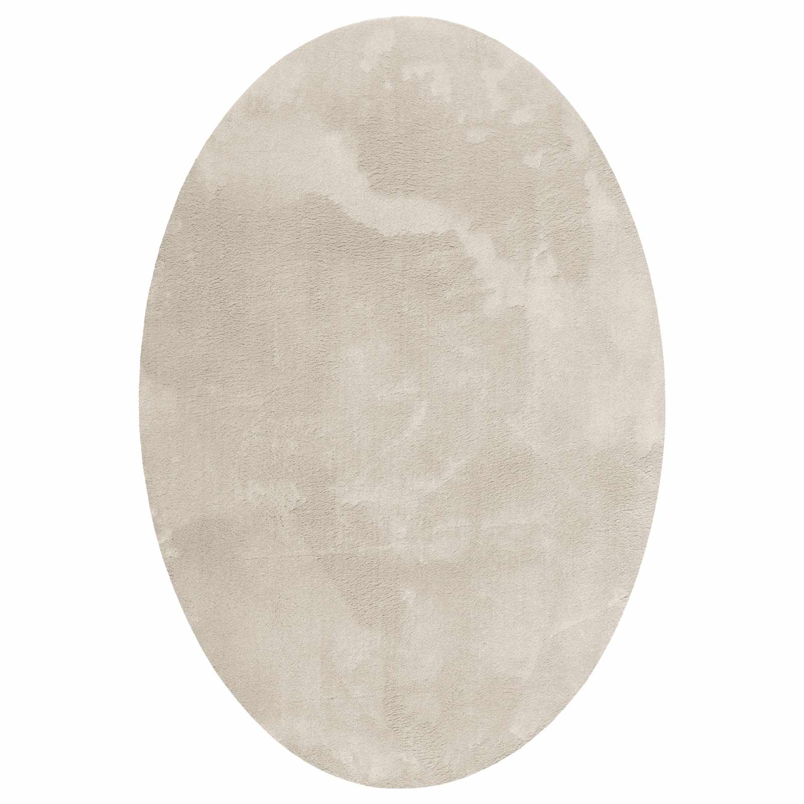 Vidaxl vloerkleden ovaal huarte beige 140 x 200 cm 100% polyester
