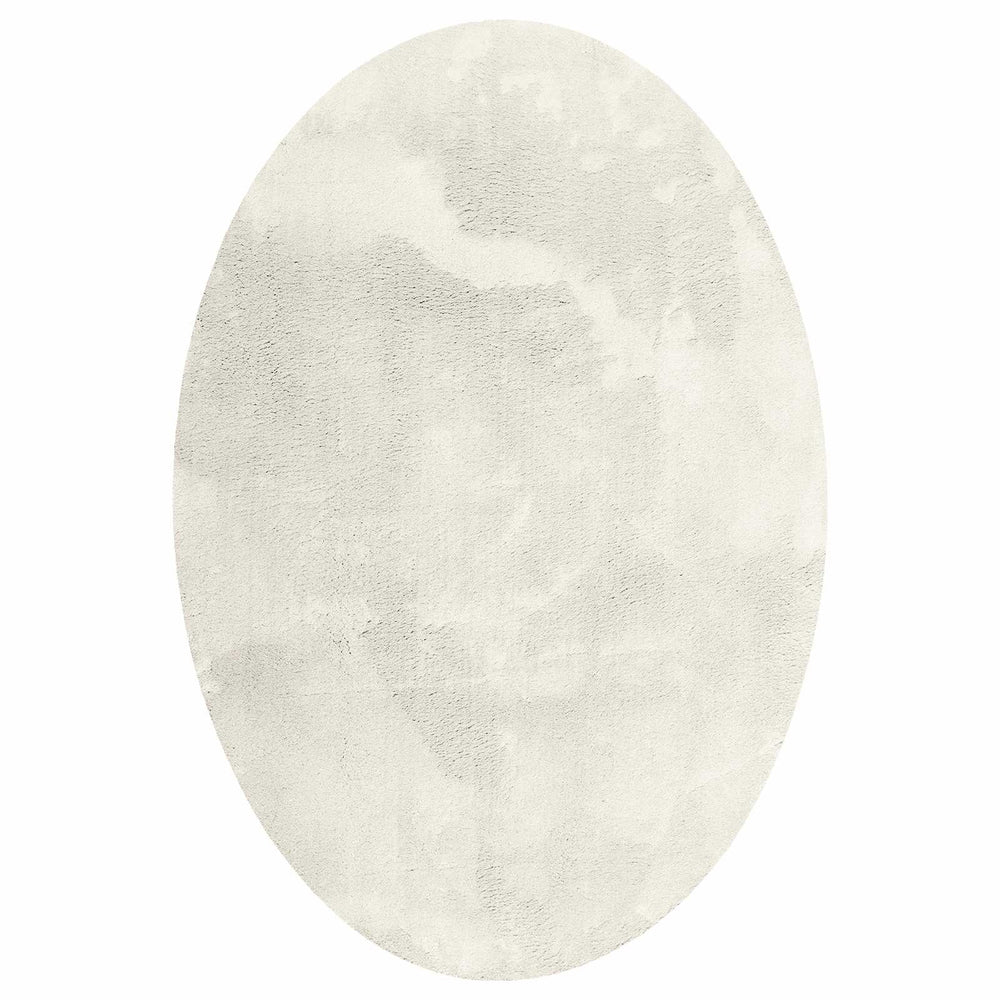 Vidaxl vloerkleden ovaal huarte crème 140 x 200 cm 100% polyester