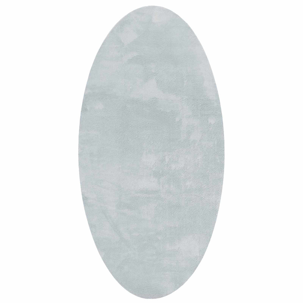 Vidaxl vloerkleden ovaal huarte grijs 100 x 200 cm 100% polyester