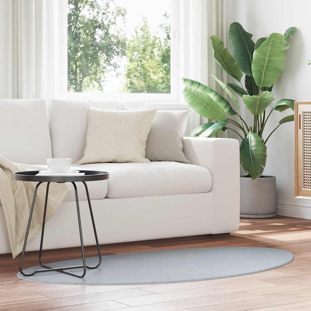 Vidaxl vloerkleden huarte grijs 80 x 150 cm polyester