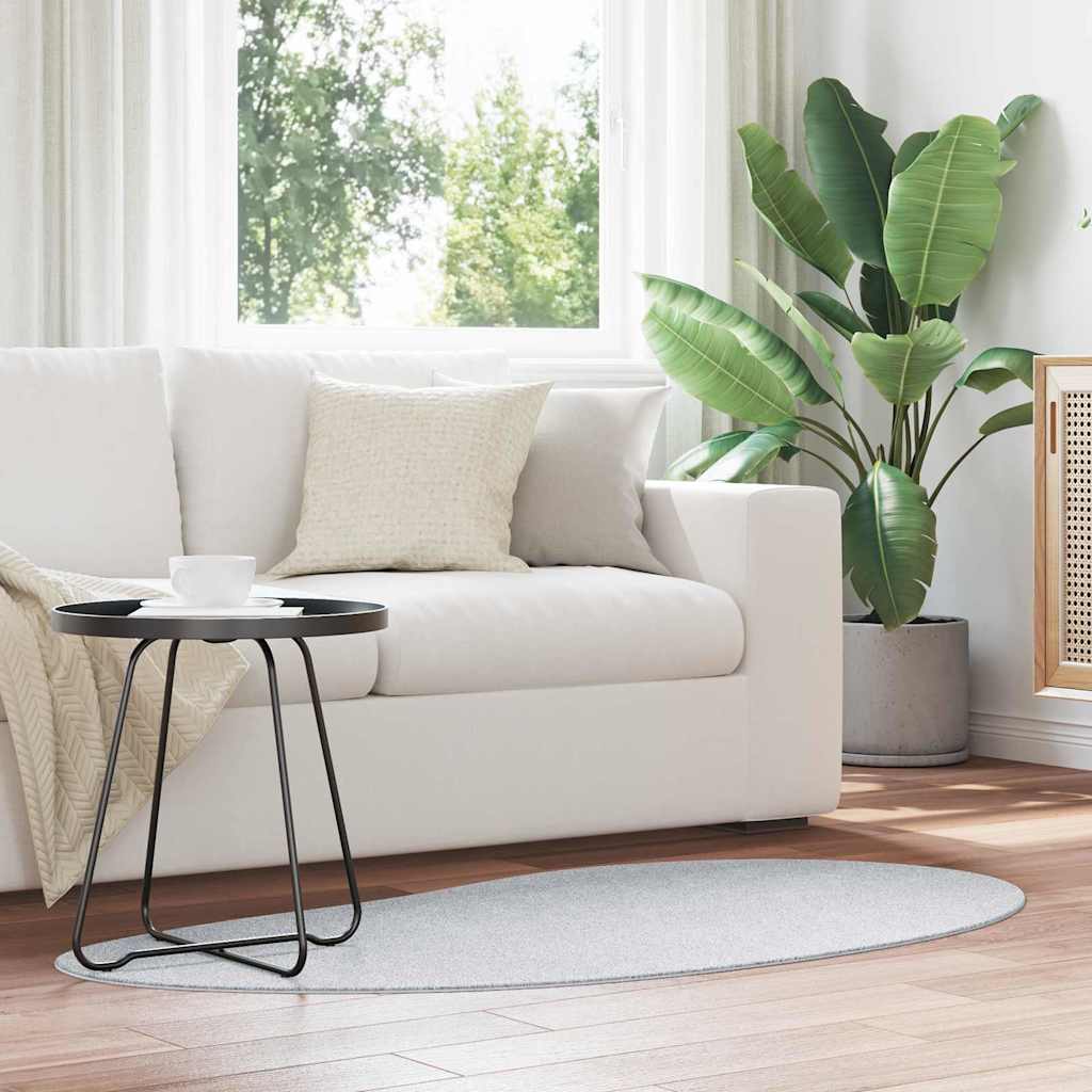 Vidaxl vloerkleden huarte grijs 80 x 150 cm polyester