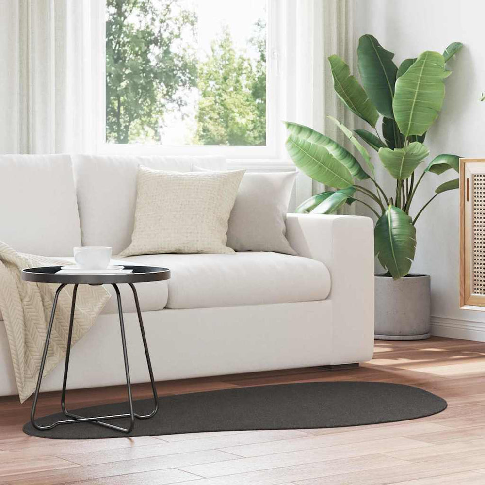 Vidaxl vloerkleden huarte antraciet 80 x 150 cm polyester