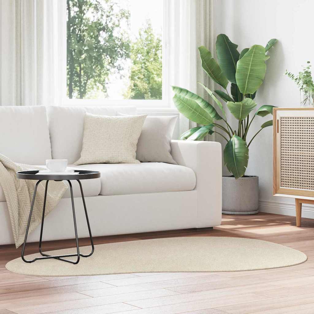 Vidaxl vloerkleden huarte beige 120 x 170 cm polyester