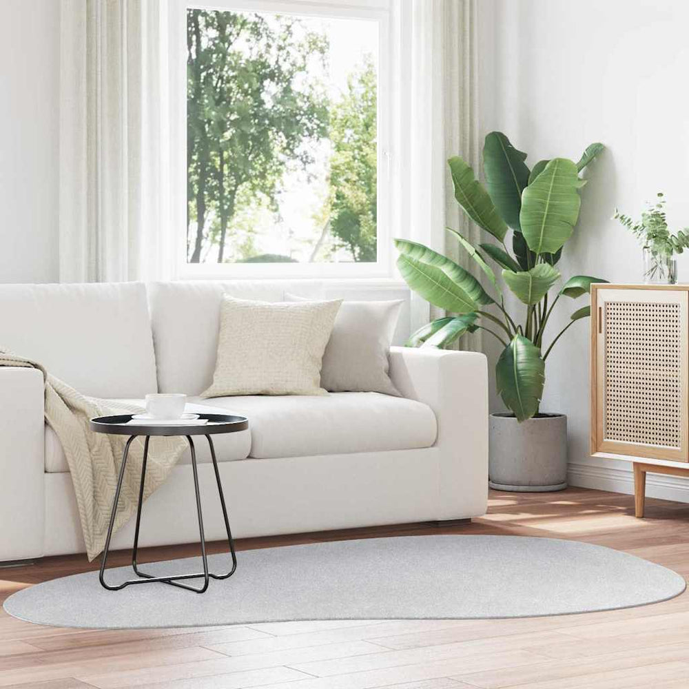 Vidaxl vloerkleden huarte grijs 140 x 200 cm polyester