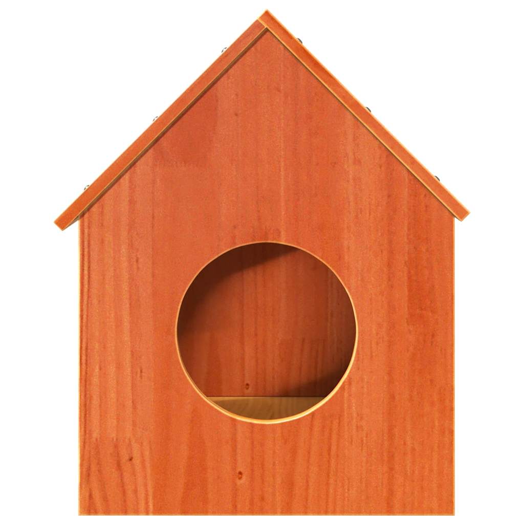 Vidaxl kattenhuis 41x50x50 cm massief groenhout wasbruin